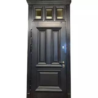 Стальная дверь со стеклянными вставками и терморазрывом Стальная дверь со стеклянными вставками и терморазрывом